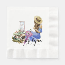 Guardanapo De Papel meninas com flores personalizadas