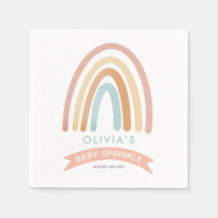 Guardanapo De Papel Meninas Cute Pink Boho Rainbow Baby Sprinkle