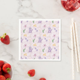 Guardanapo De Papel Meninas Fofas Dino Aniversário Dinossauro