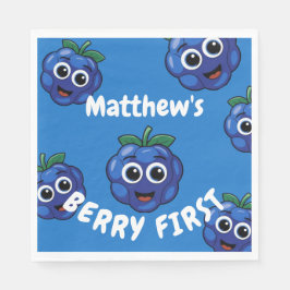 Guardanapo De Papel Menino de 1º Aniversário Blue Berryfirst
