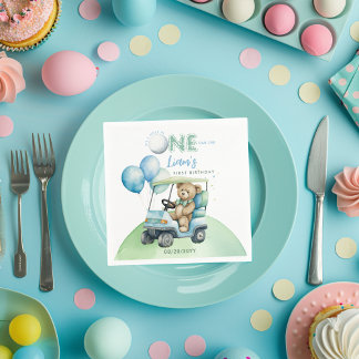 Guardanapo De Papel Menino de Golfe Hole In One Primeiro Aniversário U