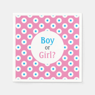 Guardanapo De Papel Menino ou Menina? Revelação de Gênero de Polka-Dot