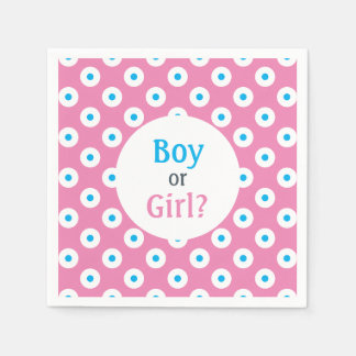 Guardanapo De Papel Menino ou Menina? Revelação de Gênero de Polka-Dot