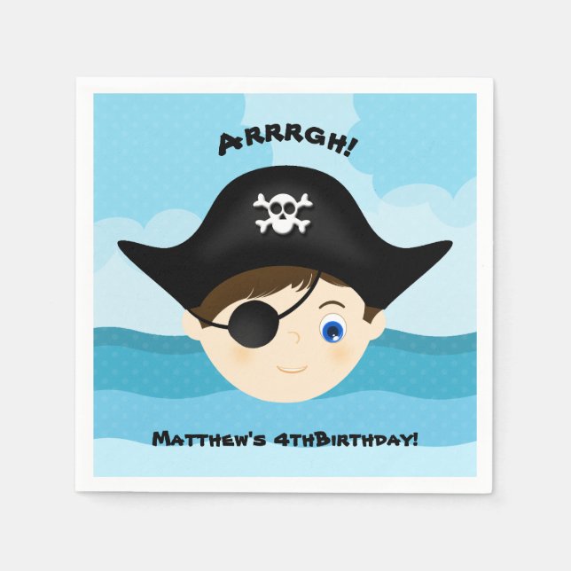 Guardanapo De Papel Menino Pirata (Frente)
