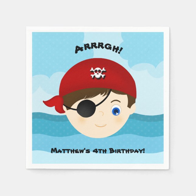 Guardanapo De Papel Menino Pirata (Frente)