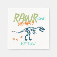 Meninos Frio Azul Aniversário Dinosaur Dig Criança