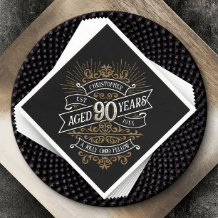 Guardanapo De Papel Mens Funny Whiskey 90 Birthday