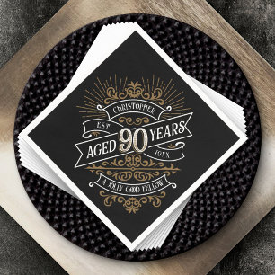 Guardanapo De Papel Mens Funny Whiskey 90 Birthday