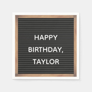 Guardanapo De Papel Mensagem Personalizada de Sinal de Letterboard Pre
