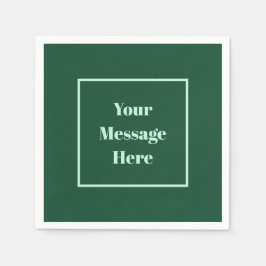 Guardanapo De Papel Mensagem personalizada Green e Mint Green Party