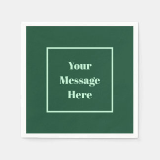 Guardanapo De Papel Mensagem personalizada Green e Mint Green Party