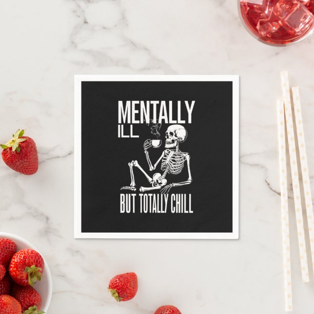 Guardanapo De Papel Mentalmente Doente, Mas Totalmente Enchido Figurin (Insitu)