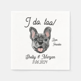 Guardanapo De Papel Merle French Bulldog Wedktail Napkin