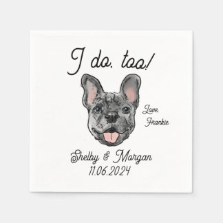 Guardanapo De Papel Merle French Bulldog Wedktail Napkin