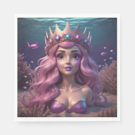 Guardanapo De Papel Mermaid Crown
