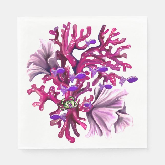 Guardanapo De Papel Mermaid Napkins para Oceano Puro (Frente)