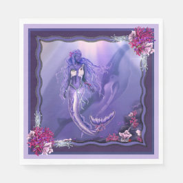 Guardanapo De Papel Mermaid Napkins para Oceano Puro