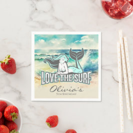 Guardanapo De Papel Mermaid Party Love the Surf