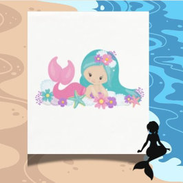 Guardanapo De Papel Mermaid Party Purple Napkins
