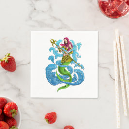Guardanapo De Papel Mermaid Party Warrior Napkins
