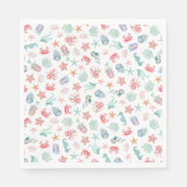 Guardanapo De Papel Mermaid Under The Sea Girl Birthday Party