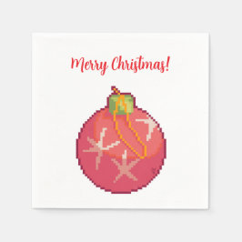 Guardanapo De Papel Merry Christmas Ball, Pixelart 