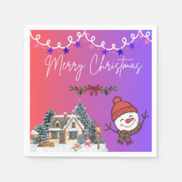 Guardanapo De Papel Merry Christmas Festive Napkin
