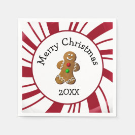 Guardanapo De Papel Merry Christmas Gingerbread Man