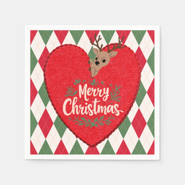 Guardanapo De Papel Merry Christmas Paper Napkin (Frente)