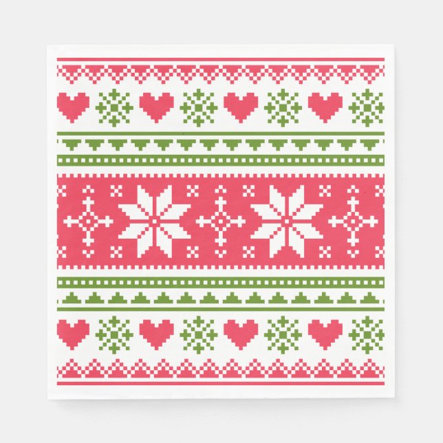Guardanapo De Papel Merry Christmas pattern 3 (Frente)