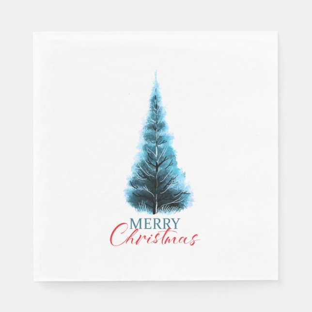 Guardanapo De Papel Merry Christmas pine tree (Frente)