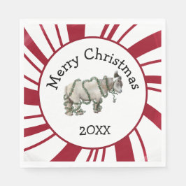 Guardanapo De Papel Merry Christmas Shetland Pony