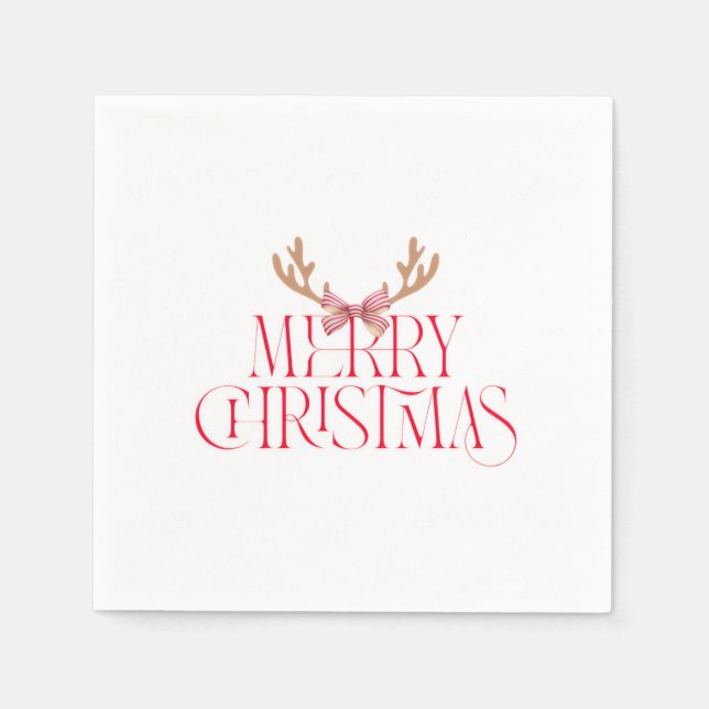 Guardanapo De Papel Merry Christmas Sticker – Holiday Gift Label (Frente)