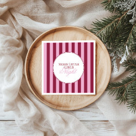 Guardanapo De Papel Merry little red stripe Christmas Party Napkin