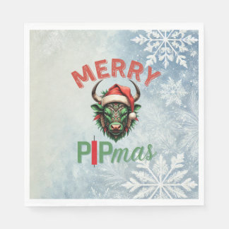Guardanapo De Papel Merry PIPmas Trading Bull Christmas Design – Funny