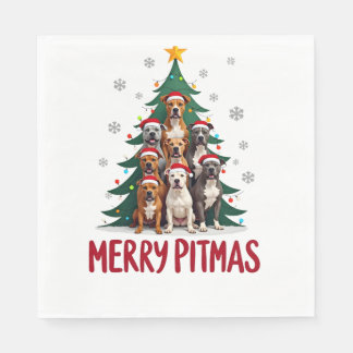 Guardanapo De Papel Merry Pitmas Pitbull Dog Ugly Christmas Sweater Tr