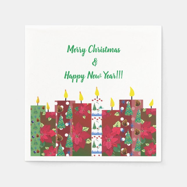 Guardanapo De Papel Merry Xmas< Feliz ano novo (Frente)