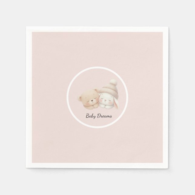 Guardanapo De Papel MerryMist Baby Dreams: Winter Blush – Ethereal Nur (Frente)