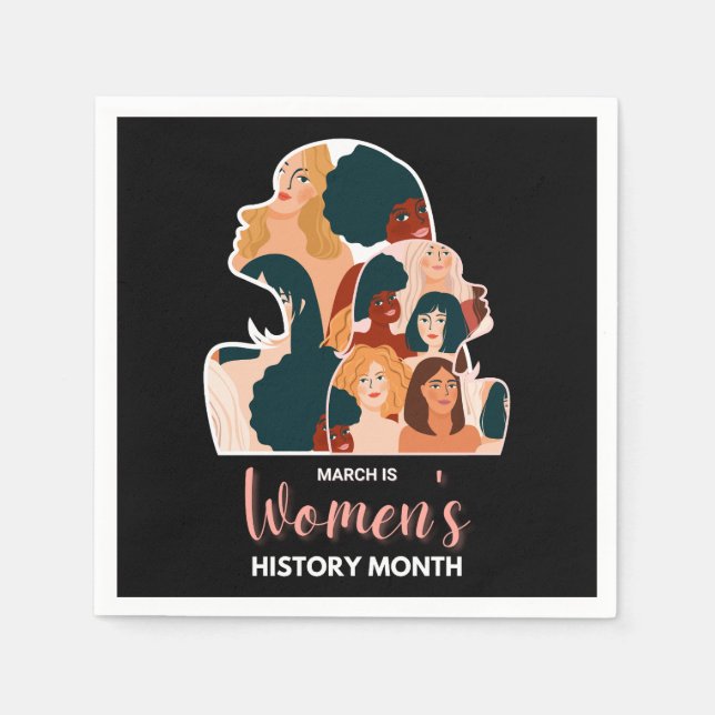 Guardanapo De Papel Mês da História das Mulheres (Frente)