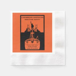Guardanapo De Papel Mês do Caribe Patrimônio Americano