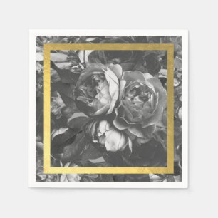 Guardanapo De Papel Mesa de Casamento de Rosa Dourada Negra Napkins