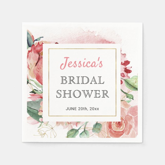 Guardanapo De Papel Mesa de Peony Primavera Papel coquetel (Frente)