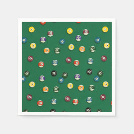 Guardanapo De Papel Mesa de Piscina do Game Night Birthday Billiards