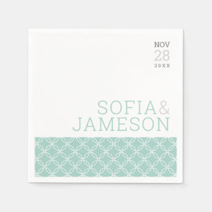 Guardanapo De Papel Mesa de WEDDING cinzas de hortelã pastel de tipo m