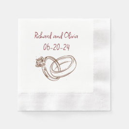 Guardanapo De Papel Mesa do anel de casamentos Napkins