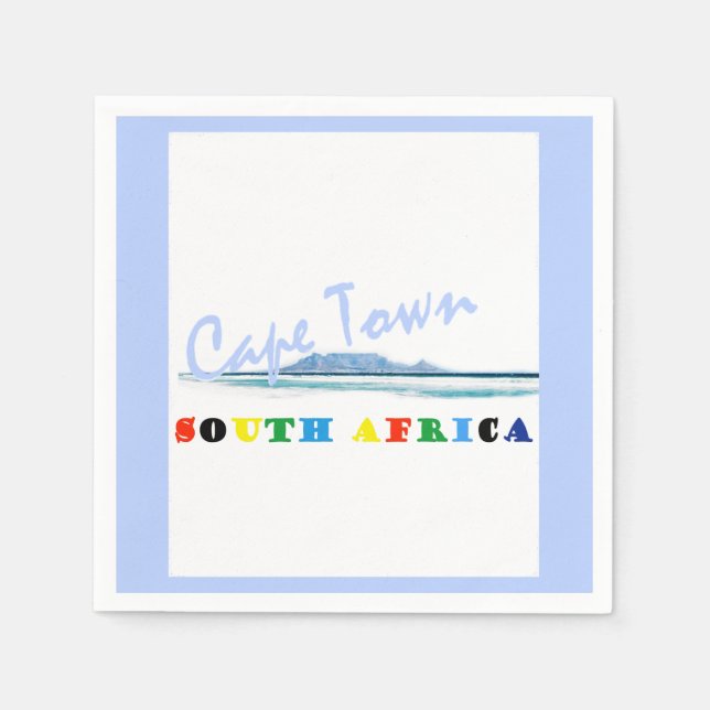 Guardanapo De Papel Mesa Mountain Cape Town Paper Napkin (Frente)