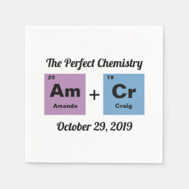 Guardanapo De Papel Mesa periódica do casamento de elementos