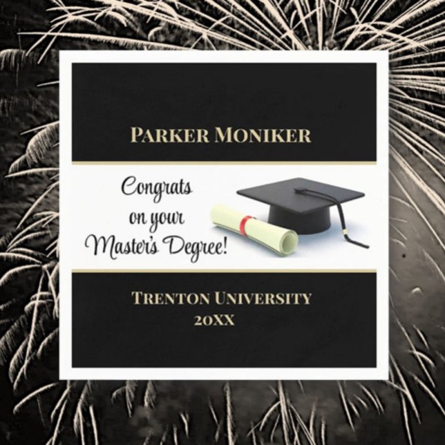 Guardanapo De Papel Mestrado Impressionante! Formatura (Criador carregado)