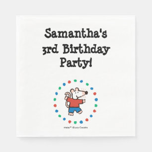 Guardanapo De Papel Meu aniversário de Maisy do amigo