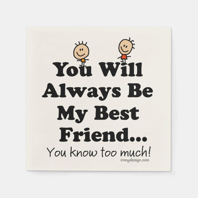 Guardanapo De Papel Meu Melhor Amigo (Frente)